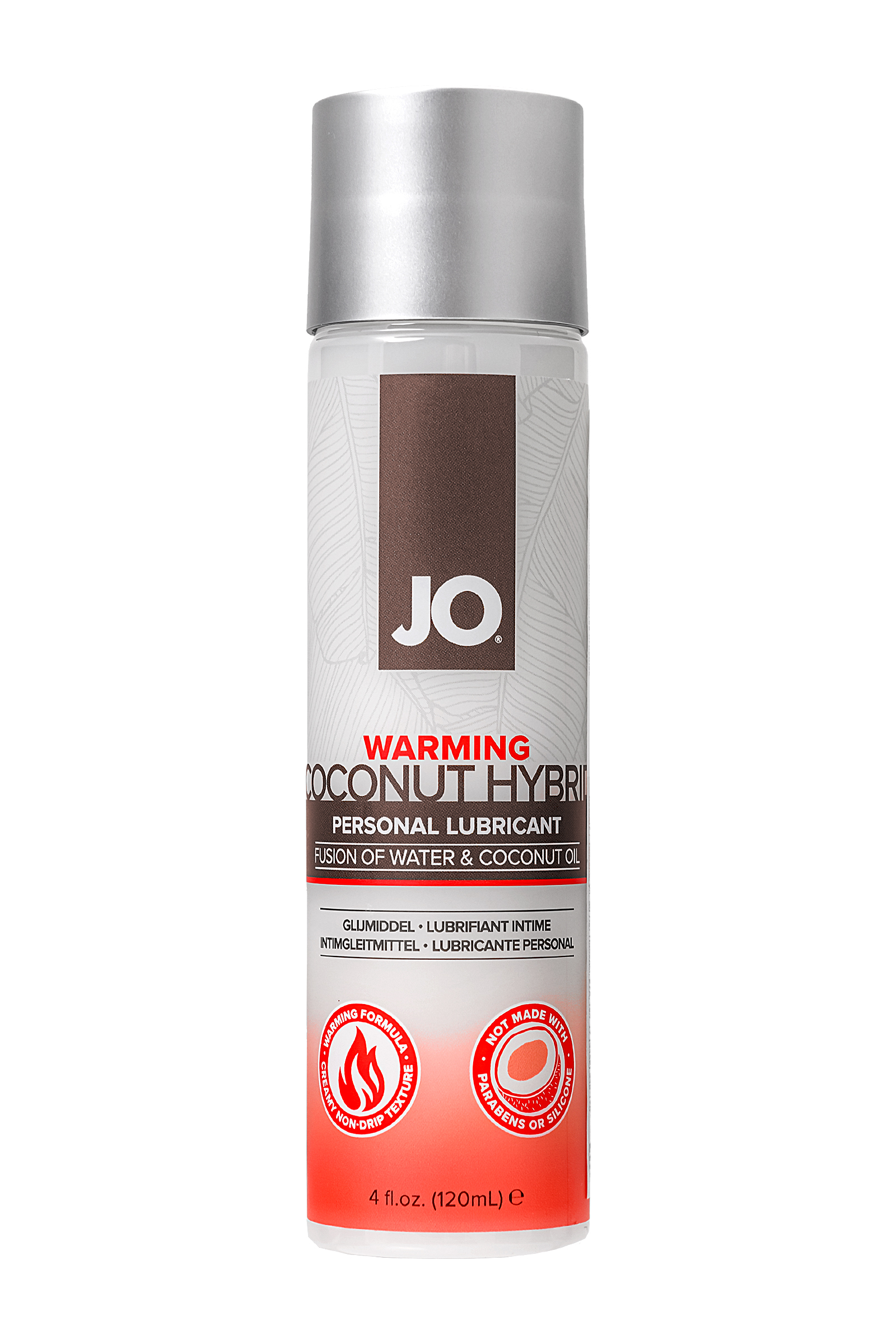 Гибридный лубрикант на основе воды и кокосового масла JO Coconut Hybrid Warming разогревающий, 120мл