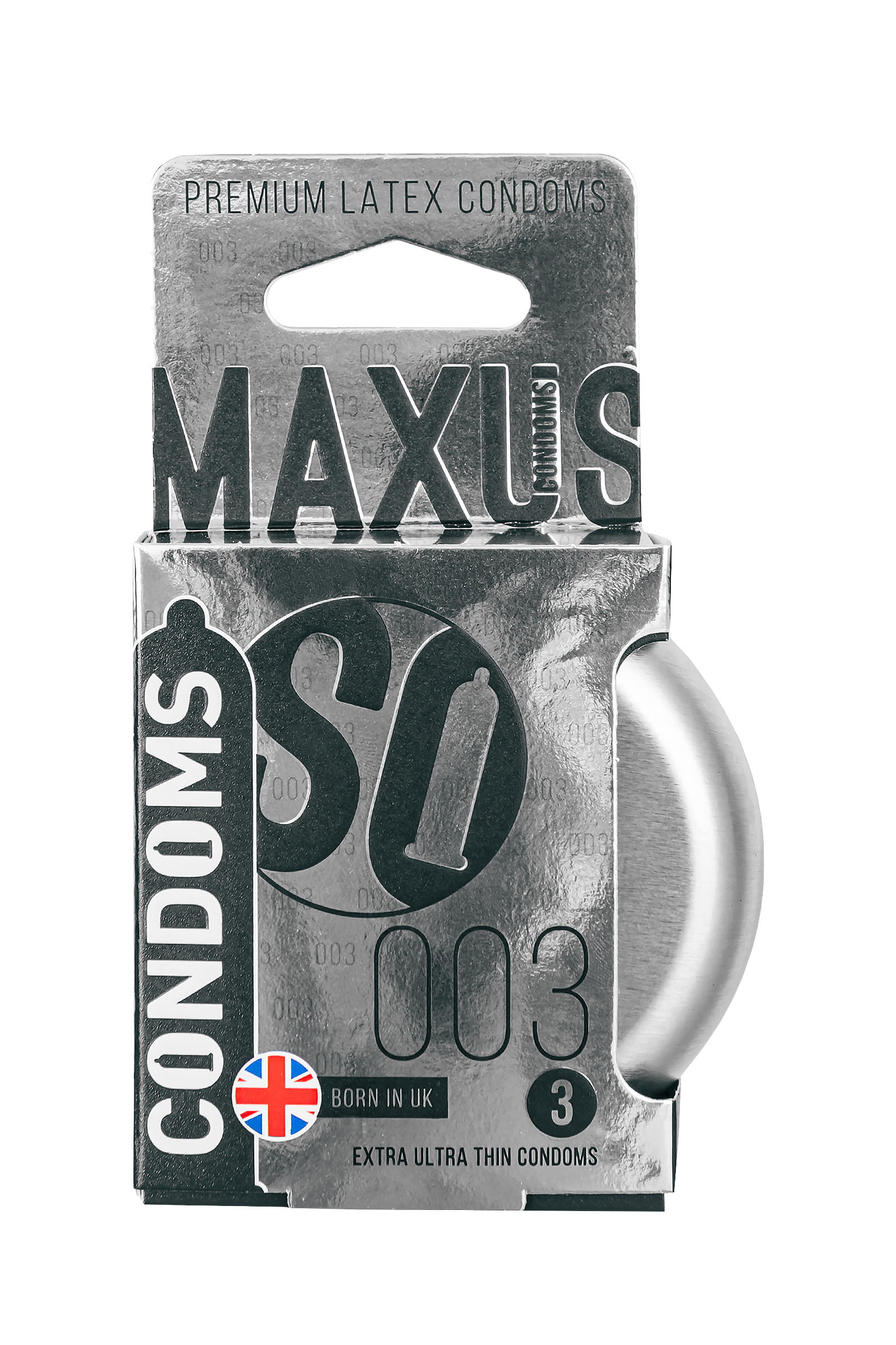 Презервативы Maxus 003, ультро-тонкие, латекс, железный кейс, 3 шт.