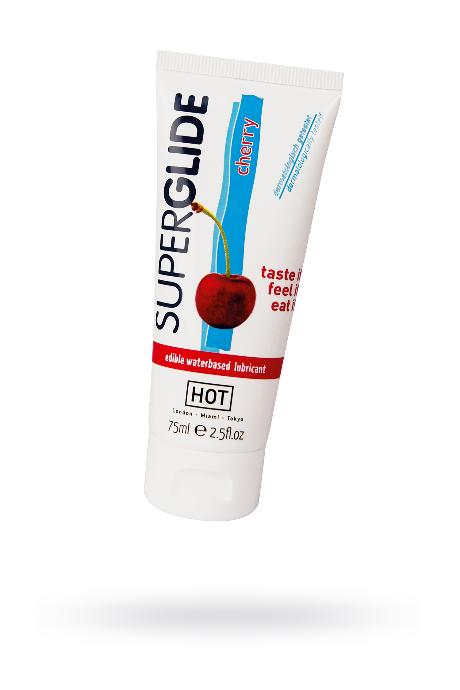 Съедобная смазка на водной основе HOT Superglide для орального секса со вкусом вишни, 75 мл