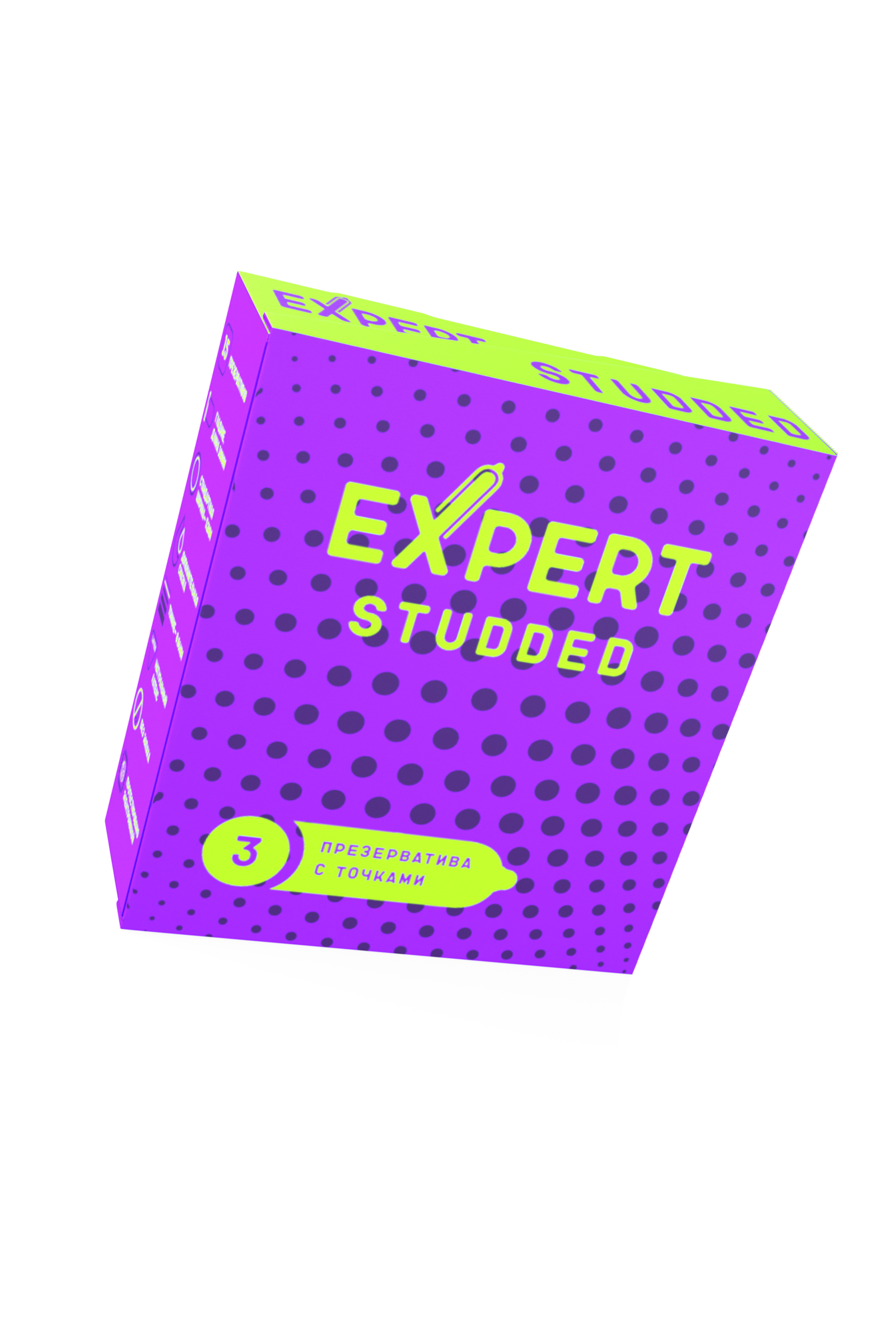 Презервативы EXPERT Studded, облегающие, точечные,  3 шт.