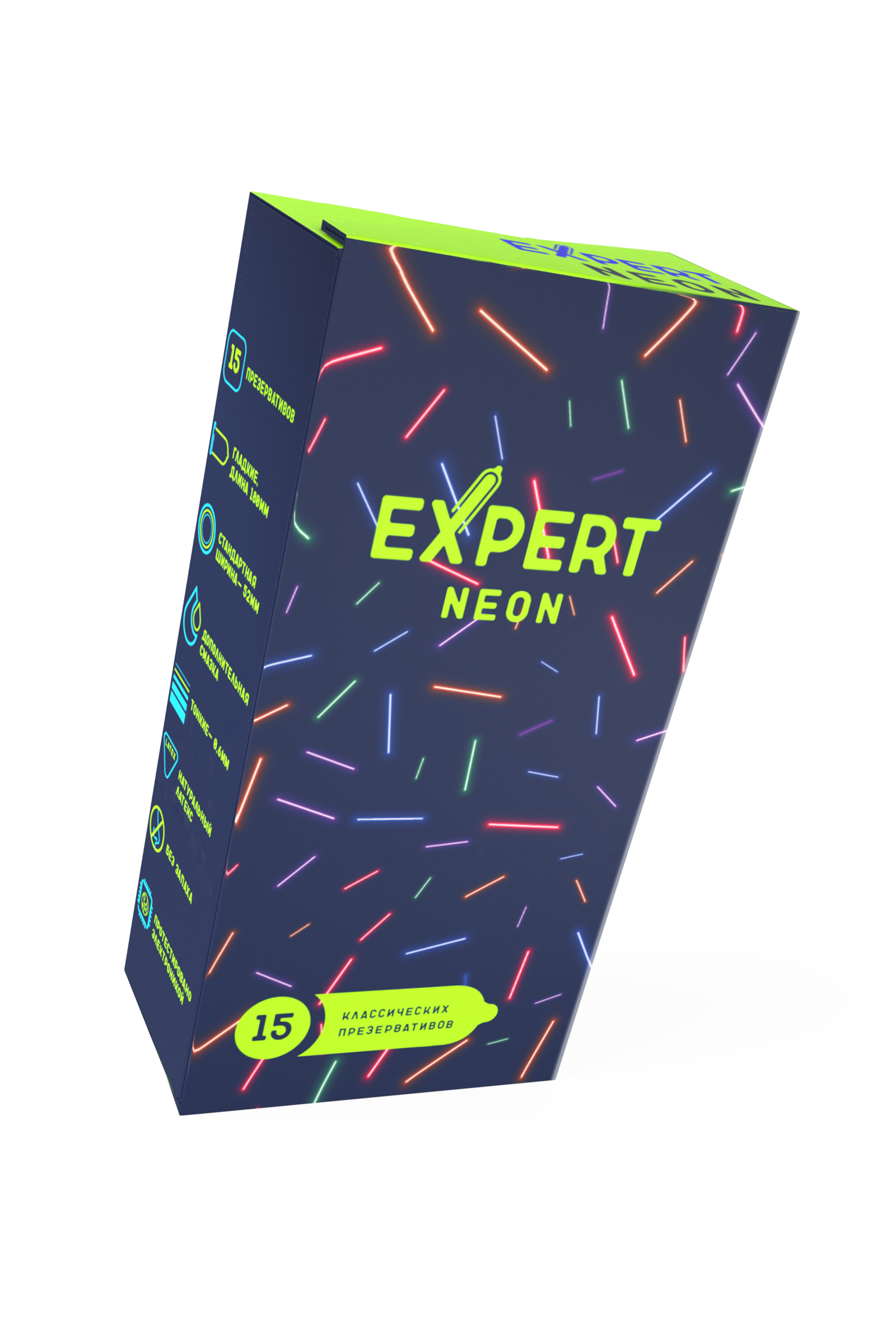 Презервативы EXPERT Neon  15 шт. (светящиеся)
